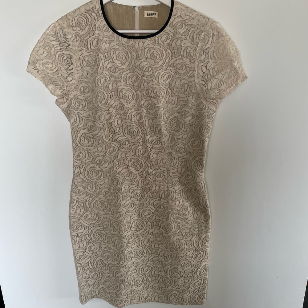 L’AGENCE Lace Pattern Mini Dress SZ 8